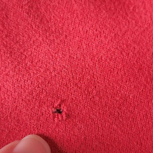 American Eagle Y2K Red White Spell Out Cozy Heavy Hooded Sweatshirt Pocket - Picture 13 of 13